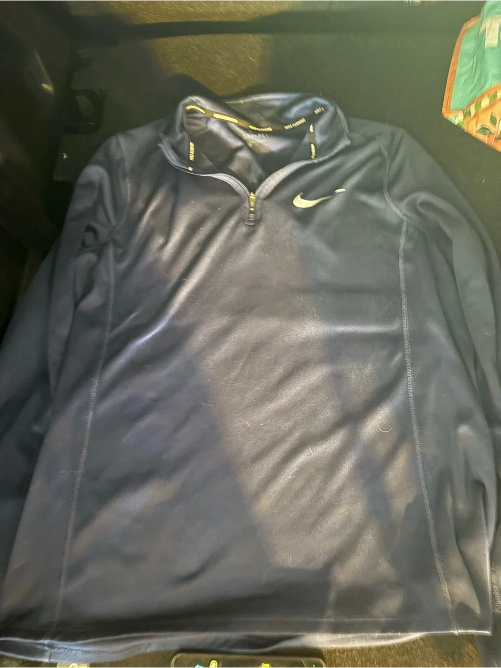 Nike Navy Quarter-Zip Performance Jacket with Light Swoosh